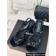 Chanel Heel 12cm Platform 4cm Sandals Lace Black 2024