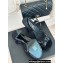 Chanel Heel 12cm Platform 4cm Sandals Lace Black 2024