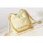 Chanel Shiny Calfskin & Gold-Tone Metal CHANEL 22 Mini Handbag AS3980 Light Yellow