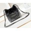 Chanel Shiny Calfskin & Silver-Tone Metal CHANEL 22 Mini Handbag AS3980 Gradient Silver Black