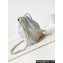 Chanel Shiny Calfskin & Gold-Tone Metal CHANEL 22 Mini Handbag AS3980 Pale Green