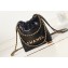 Chanel Shiny Calfskin & Gold-Tone Metal CHANEL 22 Mini Handbag AS3980 Black