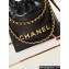 Chanel Shiny Calfskin & Gold-Tone Metal CHANEL 22 Mini Handbag AS3980 Black