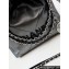 Chanel Shiny Calfskin & Silver-Tone Metal CHANEL 22 Mini Handbag AS3980 Gradient Silver Black