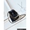 Chanel Shiny Calfskin & Gold-Tone Metal CHANEL 22 Mini Handbag AS3980 Black/White