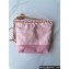 Chanel Shiny Calfskin Patchwork & Gold-Tone Metal CHANEL 22 Mini Handbag AS3980 Light Pink & Light Purple