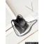 Chanel Shiny Calfskin & Silver-Tone Metal CHANEL 22 Mini Handbag AS3980 Gradient Silver Black