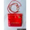 Chanel Shiny Calfskin Patchwork & Gold-Tone Metal CHANEL 22 Mini Handbag AS3980 Dark Orange & Red
