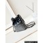 Chanel Shiny Calfskin & Silver-Tone Metal CHANEL 22 Mini Handbag AS3980 Gradient Silver Black