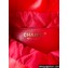 Chanel Shiny Calfskin Patchwork & Gold-Tone Metal CHANEL 22 Mini Handbag AS3980 Dark Orange & Red