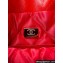 Chanel Shiny Calfskin Patchwork & Gold-Tone Metal CHANEL 22 Mini Handbag AS3980 Dark Orange & Red