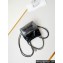 Chanel Shiny Calfskin & Silver-Tone Metal CHANEL 22 Mini Handbag AS3980 Gradient Silver Black