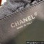 Chanel Stitched Denim & Silver-Tone Metal CHANEL 22 Mini Handbag AS3980 Black