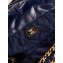 Chanel Shiny Calfskin & Gold-Tone Metal CHANEL 22 Mini Handbag AS3980 Navy Blue