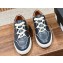 Ermenegildo Zegna Tiziano Men's Leather Low-Top sneakers Navy Blue 2024