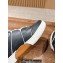Ermenegildo Zegna Tiziano Men's Leather Low-Top sneakers Navy Blue 2024