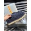Ermenegildo Zegna Penny suede Men's Loafer espadrilles Blue 2024