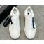 Ermenegildo Zegna Triple Stitch™ deerskin Men's sneakers off white/Blue 2024