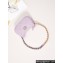 Chanel Shiny Lambskin CHANEL 19 Clutch with Chain Bag AP3763 Lilac 2024