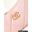 Chanel Shiny Lambskin CHANEL 19 Clutch with Chain Bag AP3763 Nude Pink 2024