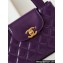 Chanel Shiny Crumpled Calfskin & Gold-Tone Metal Mini Shopping Bag AS4416 Purple 2024