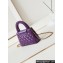 Chanel Shiny Crumpled Calfskin & Gold-Tone Metal Mini Shopping Bag AS4416 Purple 2024