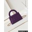 Chanel Shiny Crumpled Calfskin & Gold-Tone Metal Mini Shopping Bag AS4416 Purple 2024