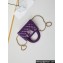 Chanel Shiny Crumpled Calfskin & Gold-Tone Metal Mini Shopping Bag AS4416 Purple 2024