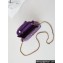 Chanel Shiny Crumpled Calfskin & Gold-Tone Metal Mini Shopping Bag AS4416 Purple 2024