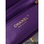 Chanel Shiny Crumpled Calfskin & Gold-Tone Metal Mini Shopping Bag AS4416 Purple 2024