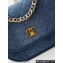 Chanel Washed Denim & Gold-Tone Metal Small Messenger Bag AS4850 Blue 2024
