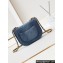 Chanel Washed Denim & Gold-Tone Metal Small Messenger Bag AS4850 Blue 2024