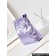 Chanel Crinkled Calfskin & Silver-Tone CHANEL 22 Small Handbag AS3260 Metallic Purple 2024