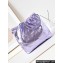 Chanel Crinkled Calfskin & Silver-Tone CHANEL 22 Small Handbag AS3260 Metallic Purple 2024