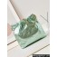 Chanel Crinkled Calfskin & Gold-Tone CHANEL 22 Small Handbag AS3260 Metallic Green 2024