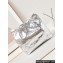 Chanel Crinkled Calfskin & Silver-Tone CHANEL 22 Small Handbag AS3260 Metallic Silver 2024