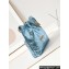 Chanel Crinkled Calfskin & Gold-Tone CHANEL 22 Medium Handbag AS3261 Metallic Blue 2024