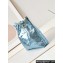 Chanel Crinkled Calfskin & Gold-Tone CHANEL 22 Medium Handbag AS3261 Metallic Blue 2024