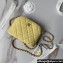 Chanel Grained Calfskin & Gold-Tone Metal Clutch with Chain Bag AP4000 Yellow 2024