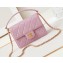 Chanel Grained Calfskin & Gold-Tone Metal Small Flap Bag with Top Handle Pink 2024