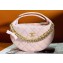 Chanel Grained Shiny Calfskin & Gold-Tone Metal Pouch Bag AP3943 Pink 2024
