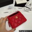 Chanel Grained Calfskin & Gold-Tone Metal Zip Coin Purse AP2061 Red 2024