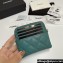 Chanel Grained Calfskin & Gold-Tone Metal Zip Coin Purse AP2061 Green 2024