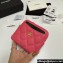 Chanel Grained Calfskin & Gold-Tone Metal Zip Coin Purse AP2061 Peach Red 2024