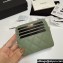 Chanel Grained Calfskin & Gold-Tone Metal Zip Coin Purse AP2061 Light Green 2024