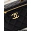 Chanel Lambskin, Resin & Gold-Tone Metal Clutch with Chain Bag AP3820 Black 2024