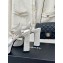 Chanel Heel 12cm Platform 4cm Sandals Suede White/Crystals 2024