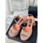 Chanel Heel 12cm Platform 4cm Sandals Suede Pink/Crystals 2024