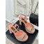 Chanel Heel 12cm Platform 4cm Sandals Suede Pink/Crystals 2024