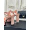 Chanel Heel 12cm Platform 4cm Sandals Suede Pink/Crystals 2024